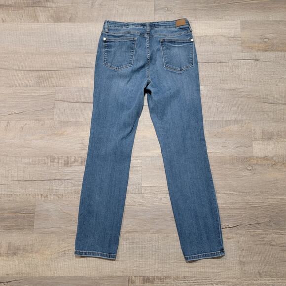 Judy Blue Mid Rise Tummy Control Skinny Jeans Size 30 Medium Wash Stretch - Picture 2 of 10